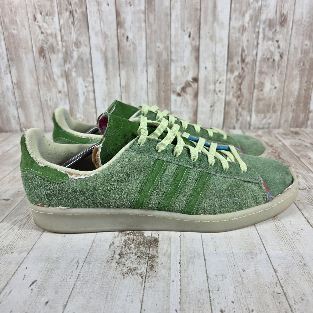Adidas Campus 80s Green Hairy Suede Tie Dye Lining Mens Size 13 H03540 Low Top